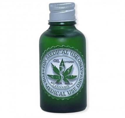 Aceite cutáneo frasco verde